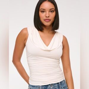 Abercrombie & Fitch Draped Cowl Neck Top